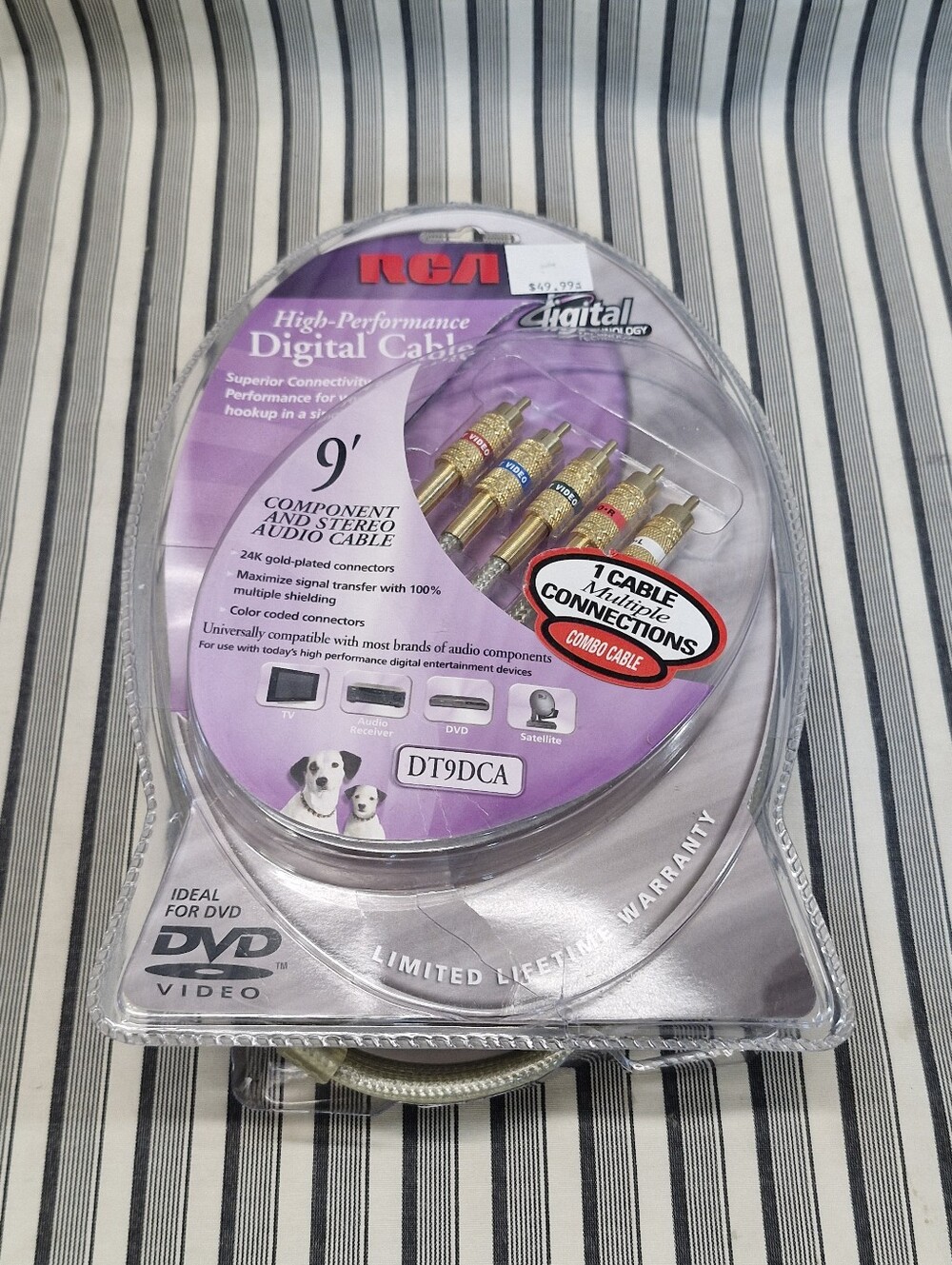 Poshmark Title:RCA 9ft Component Stereo Audio Video Cable Gold Plated